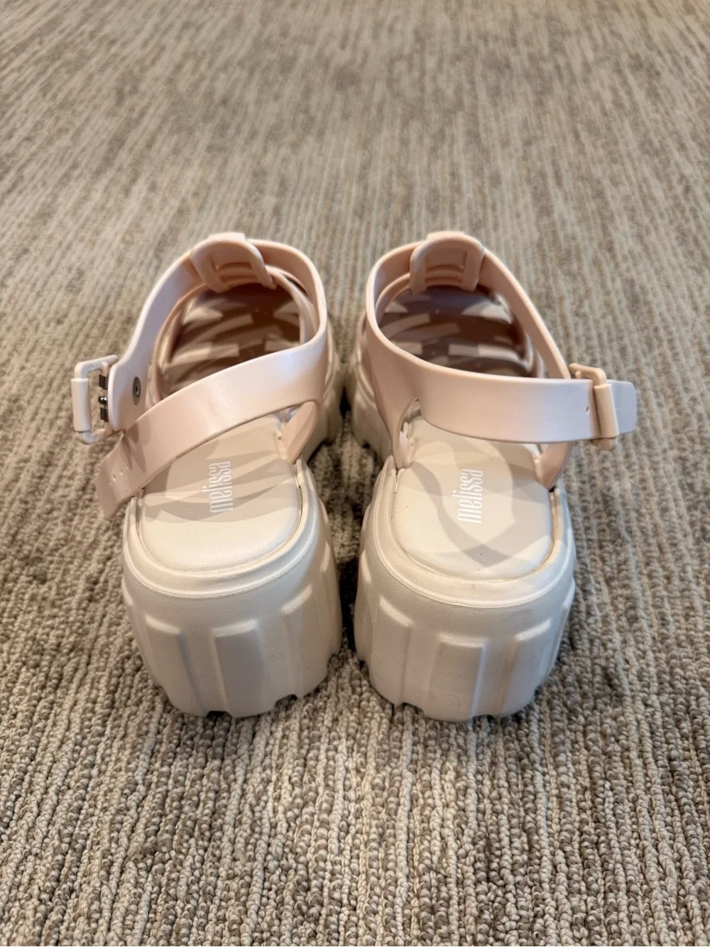 Melissa Women's Pale Pink Chunky Platform Fisherman Sandals